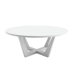 Modern round coffee table with unique design.