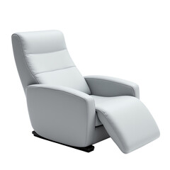 Naklejka premium Modern recliner chair in soft gray color.
