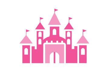 Pink Magic Castle Princess Fairy Palace at Night