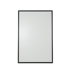 Simple wall mirror with clean black frame.