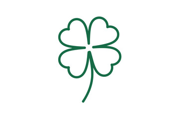 Four leaf clover st patricks day luck symbol icon