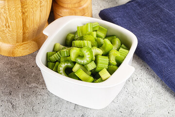 Vegan cuisine - Sliced celery stem