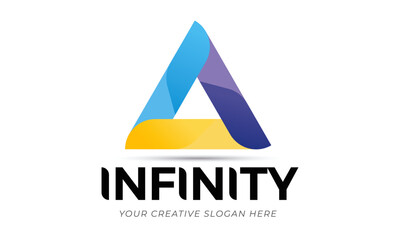 letter a infinity mountain logo