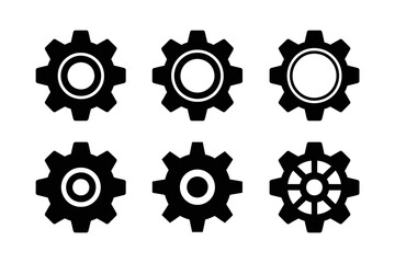 Collection of gear wheels cogwheel vector graphics