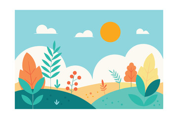 
Trendy Flat Style Vector Illustration in Simple Minimal Design
