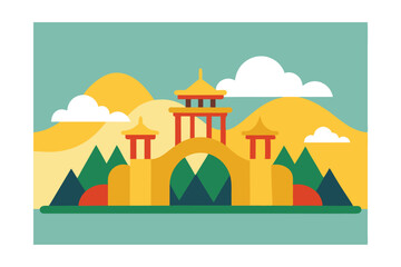 Vietnam Golden Bridge Icon