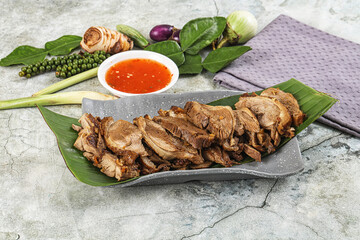Asian cuisine Baked duck breast