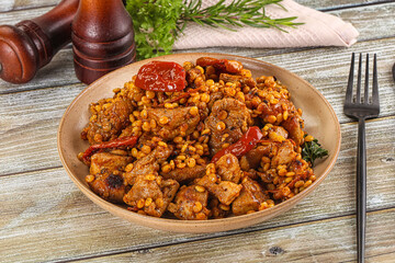 Rasted chicken meat with ptitim
