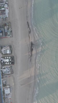 Veduta della spiaggia dall'alto 