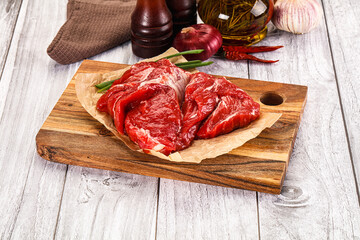 Raw beef meat for cooking