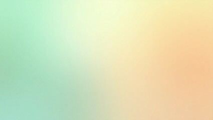 Colorful watercolor background of abstract sunset sky with paint blotches and soft blurred texture in blue green yellow beige and orange border in gradient paint colors

