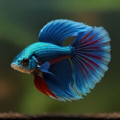 Fototapeta premium blue and yellow fish