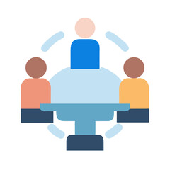 Teamwork collaboration, conference, business meeting abstract vector concept