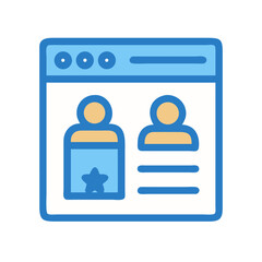 Online Profile Comparison Icon for Website and App