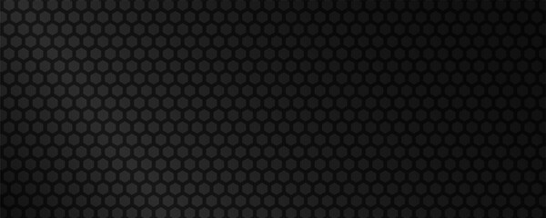 Seamless black hexagon mesh pattern. Vector Eps10