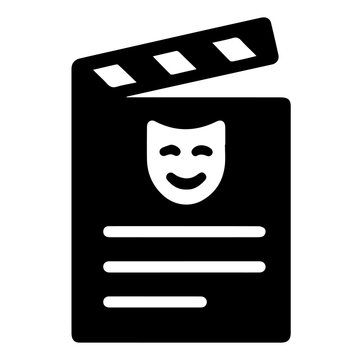 movie script icon on white background vector
Movie vector icon