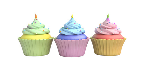 colorful birthday cupcakes 
