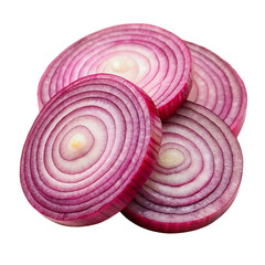 Onion Slices Isolated On Transparent Background. Onion Slices PNG.