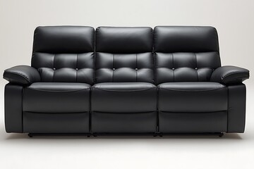Naklejka premium Modern black recliner sofa high resolution picture