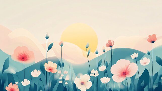 Soft Color Elegant Flat Design Banner for Professional Use