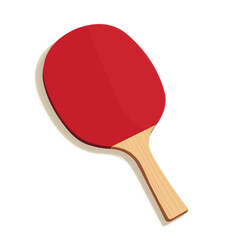 Ping Pong Paddle 2D flat vector illustration, isolated on a white background.