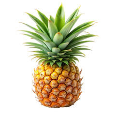 Fototapeta premium Ripe Pineapple Isolated On Transparent Background. High-Resolution Image. Pineapple PNG.