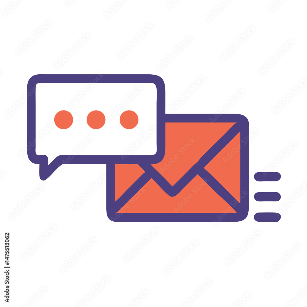 Poster email and message icon design for communication