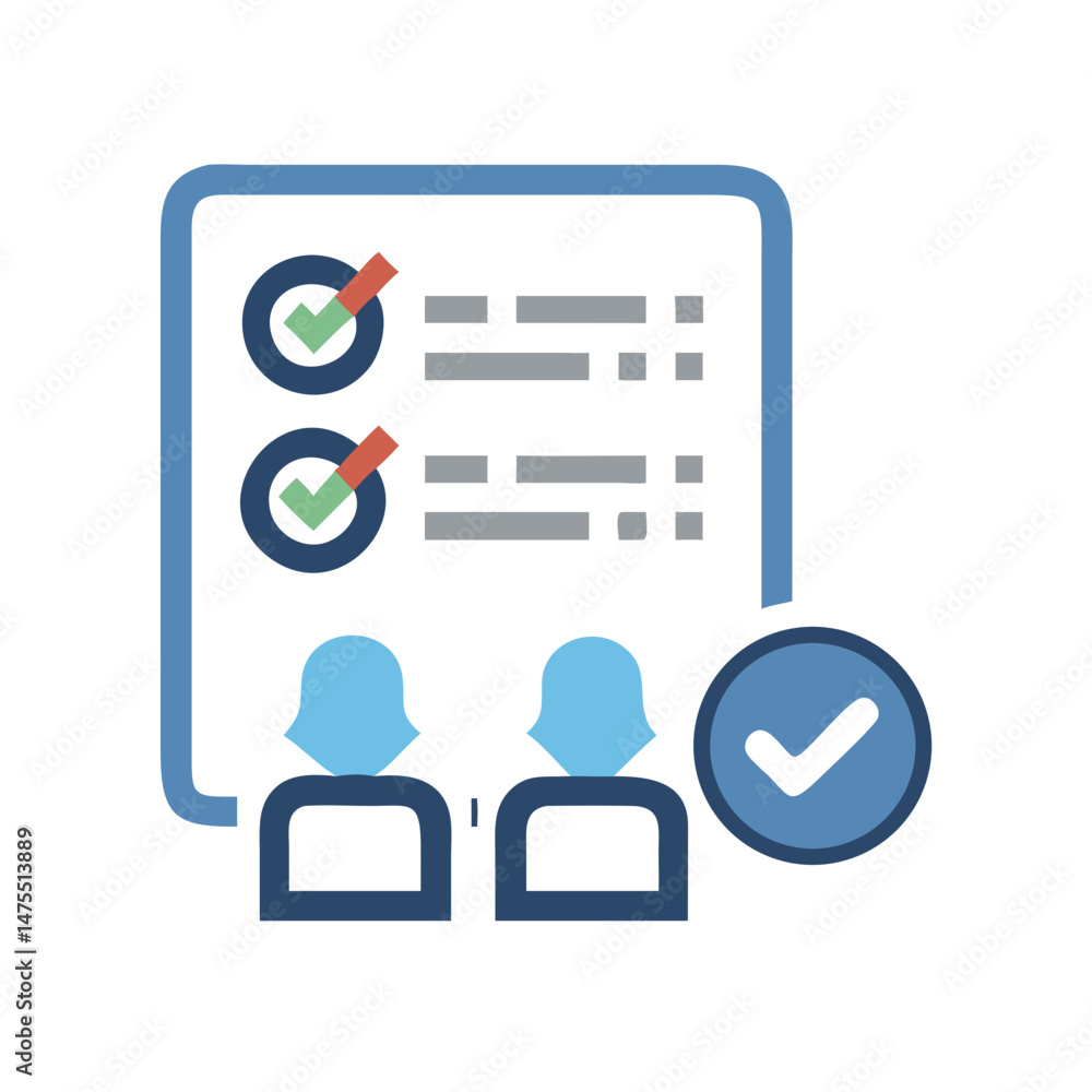 Poster applicant screening checklist with team approval and confirmation