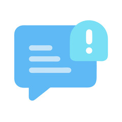 Notification Message Error Alert Warning Communication Blue Icon