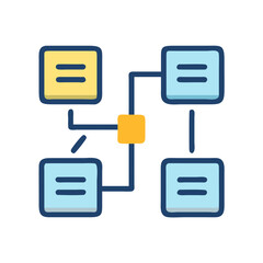 Flowchart Icon: Networking, Workflow, Algorithm, System, Process Design