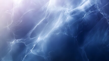 Fototapeta premium Digital illustration of swirling, ethereal blue streaks against a gradient light background.
