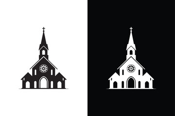 Church icon vector on White Background ,Vector Art Illustration on white background.