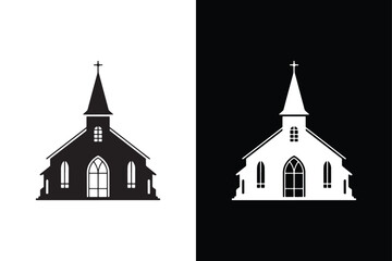 Church icon vector on White Background ,Vector Art Illustration on white background.