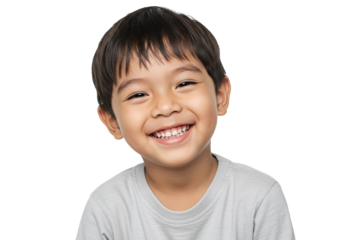 Gleaming smile of youthful exuberance