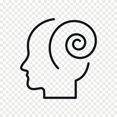 anxiety mental health vector line icon