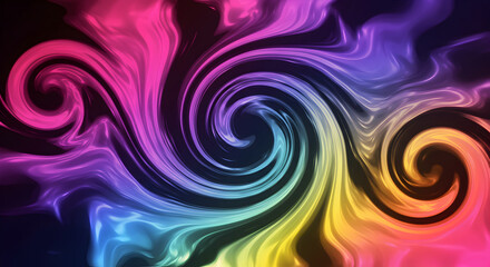 Obraz premium Abstract Colorful Swirl Creates A Captivating Background With Smooth Transitions