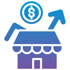 Business Growth Store Icon