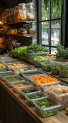 Eco-Friendly Vegetable Display at Organic Local Market Scene