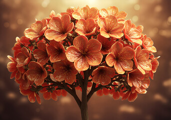 Unique Royal Flowers Photography - Shining Luxury Image - Tree with flowers
