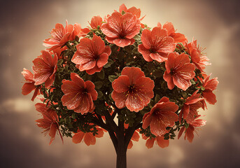 Tree with flowers - Unique Royal Flowers Photography - Shining Luxury Image