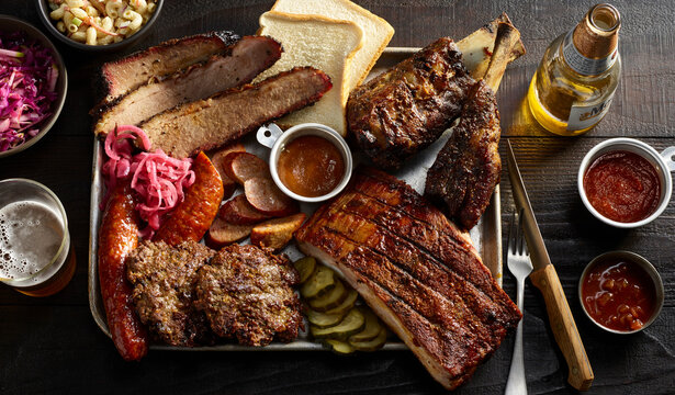 BBQ sampler platter - Powered by Adobe