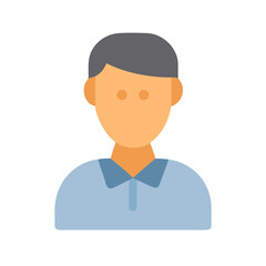 Flat vector icon of a man avatar