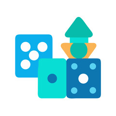 Colorful Geometric Shapes Building, Toys, and Games Concept