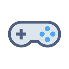 Simple Modern Game Controller Icon on Black Background