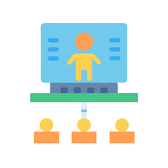 Organizational Structure Icon Depicting Hierarchy with Employee Representation