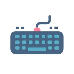 Retro Style Keyboard Icon on Black Background