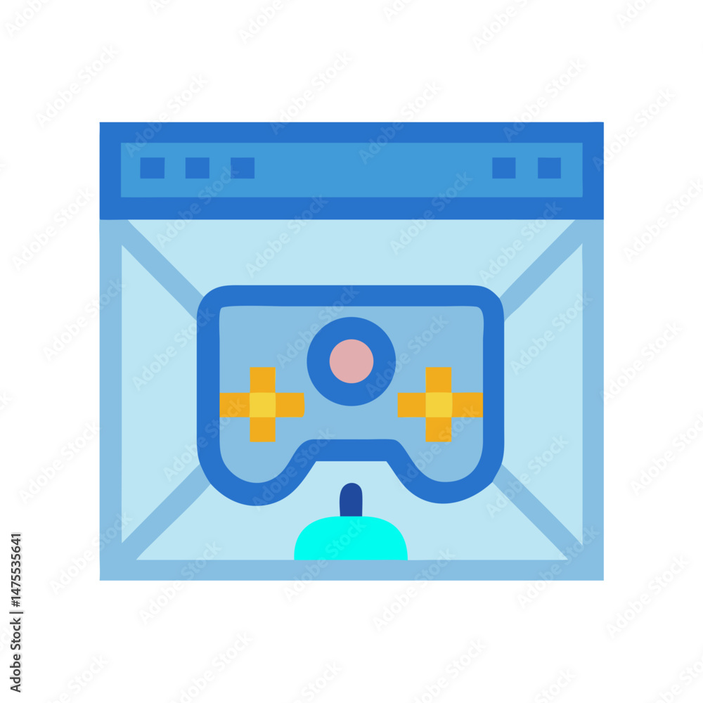 Poster online game platform with controller for video gaming