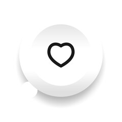 Save Love Button Icon for Website UI – Call to Action Symbol in Minimal Style