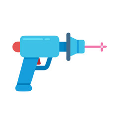 Retro ray gun illustration, laser blaster toy graphic