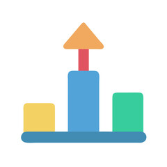 Colorful Bar Graph Showing Growth and Positive Trend